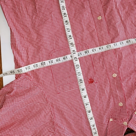 Timberland Red Check Button Shirt XL - Picture 6 of 7
